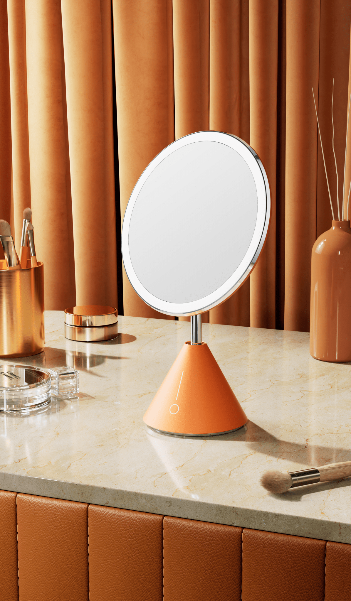 Akıllı Makyaj Aynası LED Işıklı Hareket Sensörlü 97Ra 3 Işık Tonu 5X Büyüteçli Otomatik Açılır - TouchBeauty