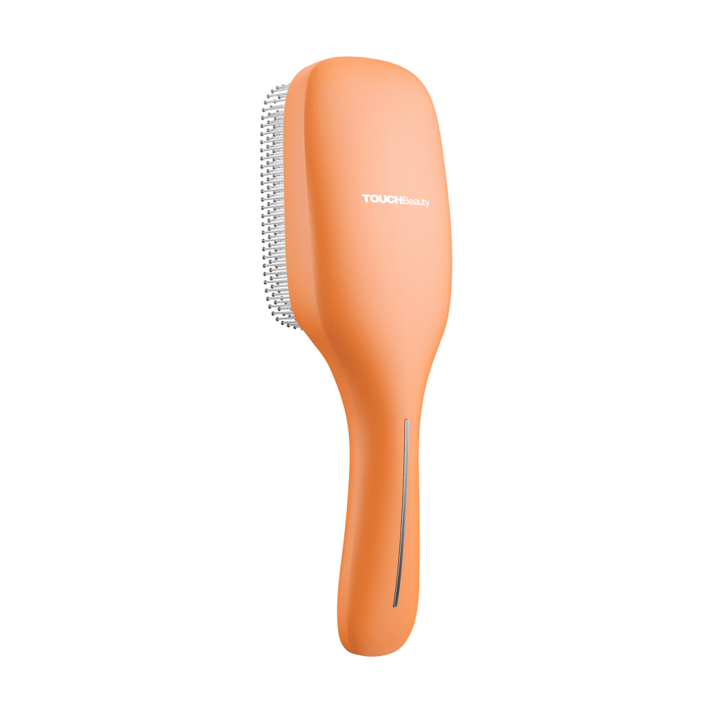 TouchBeauty saç bakım tarağının ergonomik sap tasarımı ve arka görünümü