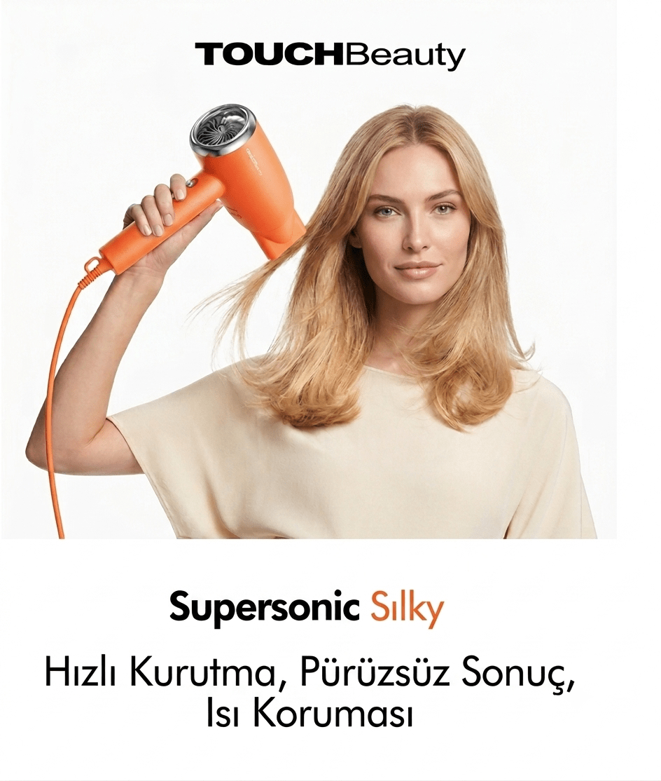 TOUCHBeauty™ SILKY İyonik Saç Kurutma Makinesi | Hızlı Kurutma, Pürüzsüz Sonuç, Isı Koruması - TouchBeauty